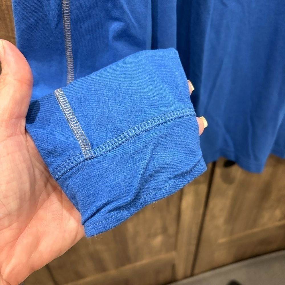 Tasc XL Bamboo Performance Quarter Zip Pullover blue Organic Cotton - Picture 7 of 12